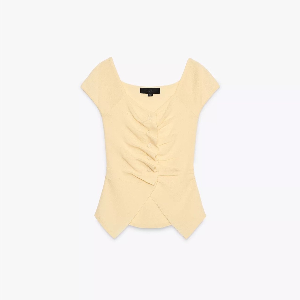 BNWT ZARA RUCHED KNIT TOP